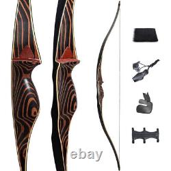 TOPARCHERY Archery 54'' Traditional Recurve Bow Hunting Handmade Longbow 20-70lb