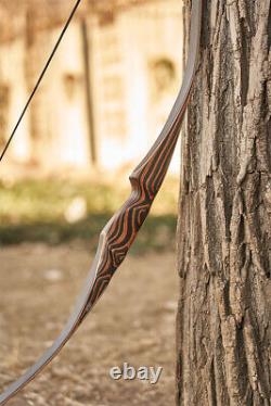 TOPARCHERY Archery 54'' Traditional Recurve Bow Hunting Handmade Longbow 20-70lb