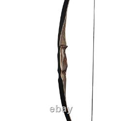 TOPARCHERY Archery 54'' Traditional Recurve Bow Hunting Handmade Longbow 20-70lb