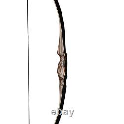 TOPARCHERY Archery 54'' Traditional Recurve Bow Hunting Handmade Longbow 20-70lb