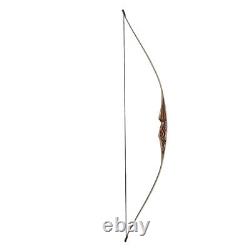 TOPARCHERY Archery 54'' Traditional Recurve Bow Hunting Handmade Longbow 20-70lb