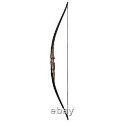 TOPARCHERY Archery 54'' Traditional Recurve Bow Hunting Handmade Longbow 20-70lb