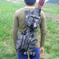Tactical Nylon Arrow Quiver + Molle System Bag for Recurve/Compound bow Archery
