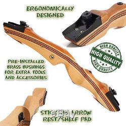Takedown Recurve Bow 62 Archery Hunting bow, 15-50LB. Draw weight, Right & Left