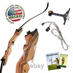 Takedown Recurve Bow 62 Archery Hunting bow, 15-60LB. Draw weight, Right & Left