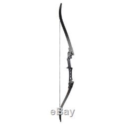 Takedown Recurve Bow Archery Kits 60lbs Bow Arrows Hunting Right Hand Black
