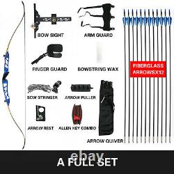 Takedown Recurve Bow Set 28LBS Archery Bow Arrow Adults Youth Shooting Practice