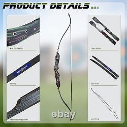 Takedown Recurve Bow Set Traditional Hunting Right & Left Handed 30-60lbs
