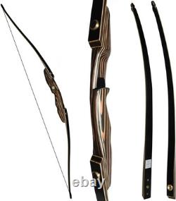 Takedown Traditional Longbow 64 Recurve Bow Hunting Bow for Adult 35lbs
