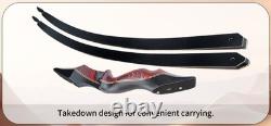 Takedown Traditional Recurve Bow 60 Horse Hunting Bow for Adult 20-50lbs