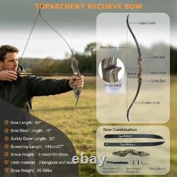 Toparchery 60 Archery Recurve Bow Takedown Bow Hunting Bow And Arrow Set Adult