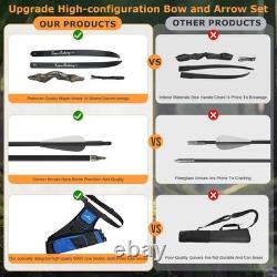 Toparchery 60 Archery Recurve Bow Takedown Bow Hunting Bow And Arrow Set Adult