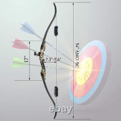 Topbows 56 Recurve Bow with 30 Max Draw 30 35 40 45 50lb Draw Weight Right Han
