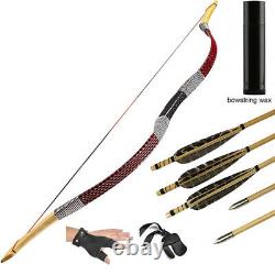 Traditional Archery Mongolian Horsebow 30# Recurve Bow Hunting Wooden Arrows Set