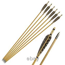 Traditional Archery Mongolian Horsebow 30# Recurve Bow Hunting Wooden Arrows Set