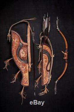 Traditional Archery Recurve Bow Handmade Natural Longbow Arrow Hunting New 2018