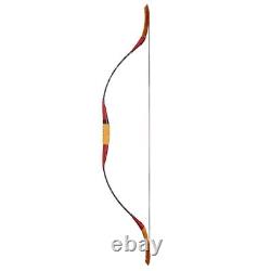 Traditional Archery Recurve Bow Mongolian Horse Bow + 6 Turkey Feathers Arrows