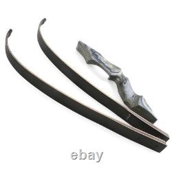 US 50lbs Takedown Recurve Bow 60 Archery Bamboo Core Limbs Hunting Black Hunter