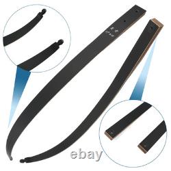 US 50lbs Takedown Recurve Bow 60 Archery Bamboo Core Limbs Hunting Black Hunter