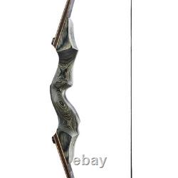 US 50lbs Takedown Recurve Bow 60 Archery Bamboo Core Limbs Hunting Black Hunter