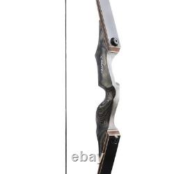 US 50lbs Takedown Recurve Bow 60 Archery Bamboo Core Limbs Hunting Black Hunter