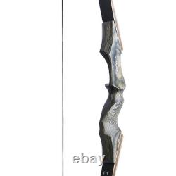 US 50lbs Takedown Recurve Bow 60 Archery Bamboo Core Limbs Hunting Black Hunter