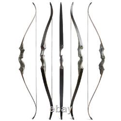 US 50lbs Takedown Recurve Bow 60 Archery Bamboo Core Limbs Hunting Black Hunter