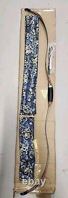 US 54inch Crimea Tatar Bow Blue Birds Eye Recurve Bow Horse Bow Archery Beginner