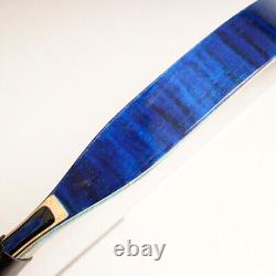 US 64'' ZhuRan Curly Maple Blue Han Bow Recurve Bow Long Bow Archery Horse Bow