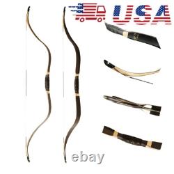 US AF Archery 54'' Tatar Black Recurve Bow Horseback Bow For Shooting Practice
