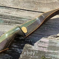 VINTAGE BEAR GRIZZLY RECURVE BOW RH #45 58 Green Brown KR71547