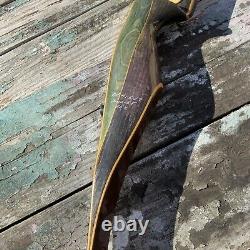 VINTAGE BEAR GRIZZLY RECURVE BOW RH #45 58 Green Brown KR71547