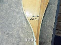 VTG Indian Archery Commanche 40 Lb Recurve RH Bow 66 EASY refinishing needed