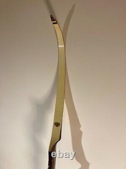 VTG WING Archery Co Rare RH 66 34# Swift Wing Long RECURVE Bow Dark Wood +Ivory