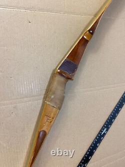 Vintage 1953 Bear Archery Recurve Hunting Bow Wood Leather Grip 62 46 # Great C