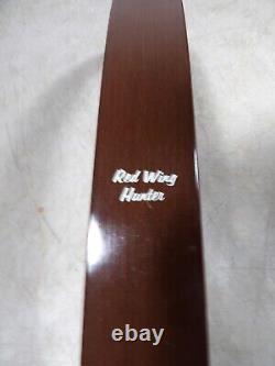 Vintage 1960s70s Wing Archery Red Wing Hunter Recurve Bow 52 46# LH Lefty