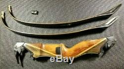 Vintage 1970 Fred Bear TakeDown Recurve & Case, Wood A Handle, RH, 58# 58AMO