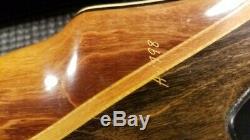 Vintage 1970 Fred Bear TakeDown Recurve & Case, Wood A Handle, RH, 58# 58AMO