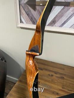 Vintage 1970 Shakespeare Super Necedah X30 Recurve Bow Zebra Wood 50# 54