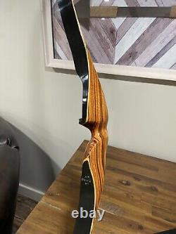 Vintage 1970 Shakespeare Super Necedah X30 Recurve Bow Zebra Wood 50# 54