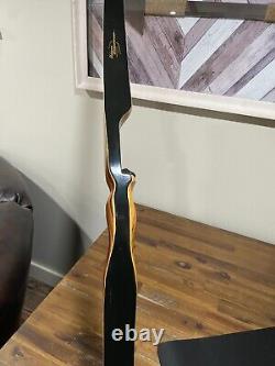 Vintage 1970 Shakespeare Super Necedah X30 Recurve Bow Zebra Wood 50# 54