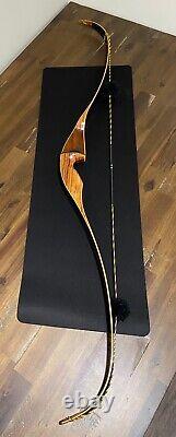 Vintage 1970 Shakespeare Super Necedah X30 Recurve Bow Zebra Wood 50# 54