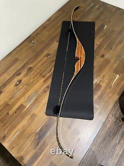 Vintage 1970 Shakespeare Super Necedah X30 Recurve Bow Zebra Wood 50# 54