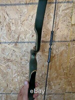 Vintage 1974 Bear Archery KODIAK MAGNUM 45# Green 52 Recurve Bow RH