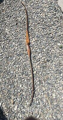 Vintage BEAR ALASKAN Recurve Bow Early 196os Black & Orange 62