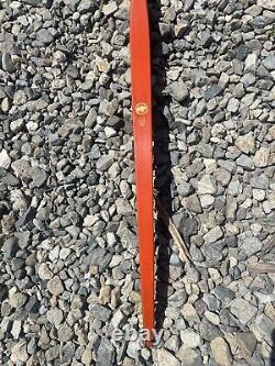 Vintage BEAR ALASKAN Recurve Bow Early 196os Black & Orange 62