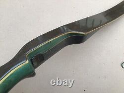 Vintage BEAR ARCHERY GRIZZLY RECURVE BOW Glass Powered AMO-58 45 x # with Coin