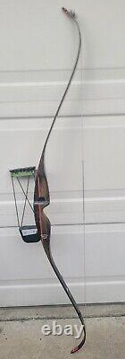 Vintage BEAR ARCHERY Recurve Bow Super Grizzly 45# 58 Inch With Attached Quiver