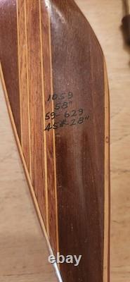 Vintage BEN PEARSON Golden Sovereign Recurve Bow RH 58 45 lb 28 draw #1059