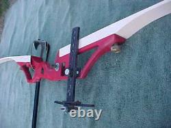 Vintage BLACK WIDOW Olympics Recurve Archery Bow with Attachments